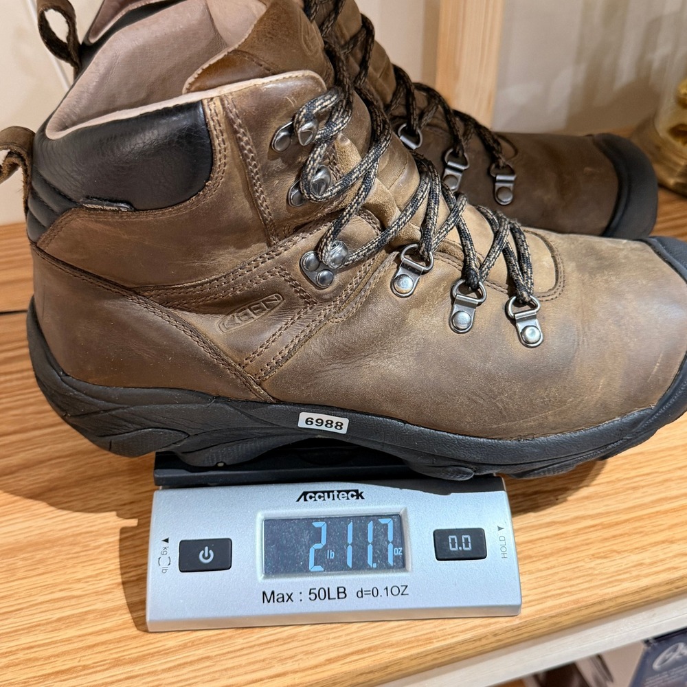 Keen Pyrenees Hiking Boots Mens 11 Brown Leather Waterproof Lace Up Outdoor - Picture 10 of 10